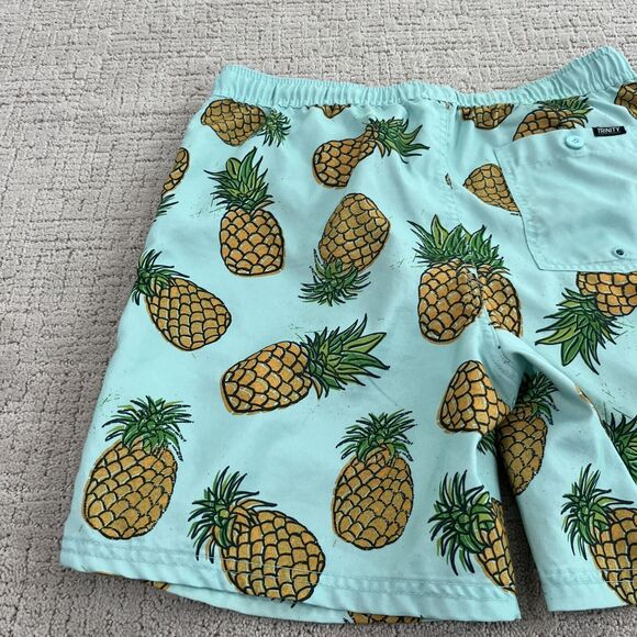 Trinity Collective Swim Shorts Mens Medium Mesh Lined Pineapple Graphic* - Picture 8 of 12